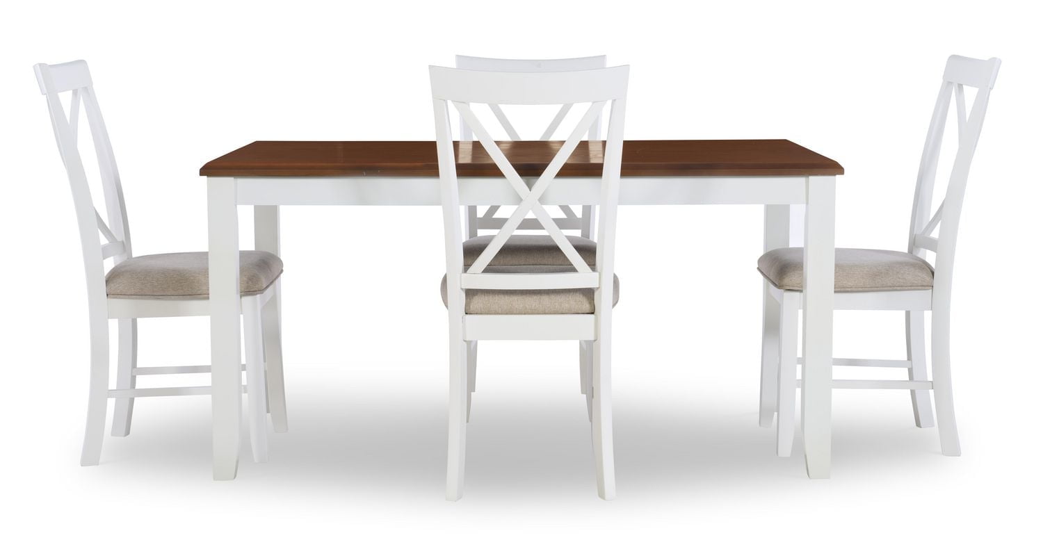 Lander 5-Piece Dining Set, Brown