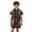 Z04Multicolour, variant on Boys 2-Piece Summer Outfit Short-Sleeve Bow Tie Activewear Button Closure Shirt Set Summer Outdoor Clothes Dark Blue L