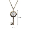 thumbnail image 2 of Vintage Retro Bronze Quartz Pocket Watch Pendant Chain Necklace Watches (Key Shape), 2 of 7