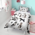 thumbnail image 4 of Schnauzer Dogs Duvet Cover and Pillowcase Set for Single Bedding, Bedroom Accessories for Kids Teens, 4 of 5