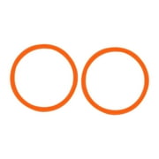 yotijay 2 Pieces Patella Strap Silicone Knee Band for Accessory Round Orange