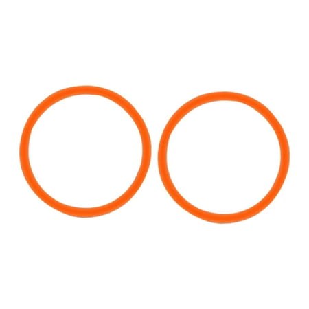 yotijay 2 Pieces Patella Strap Silicone Knee Band for Accessory Round Orange