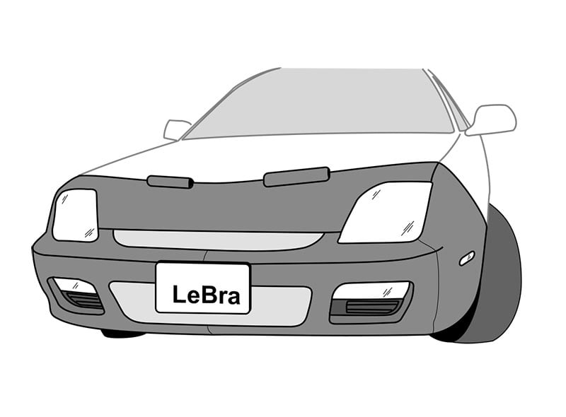 Black Vinyl LeBra Front End Cover Honda Prelude