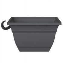 HC Eclipse Square Hanging Basket - Drainage Holes - 12 in, Warm Gray