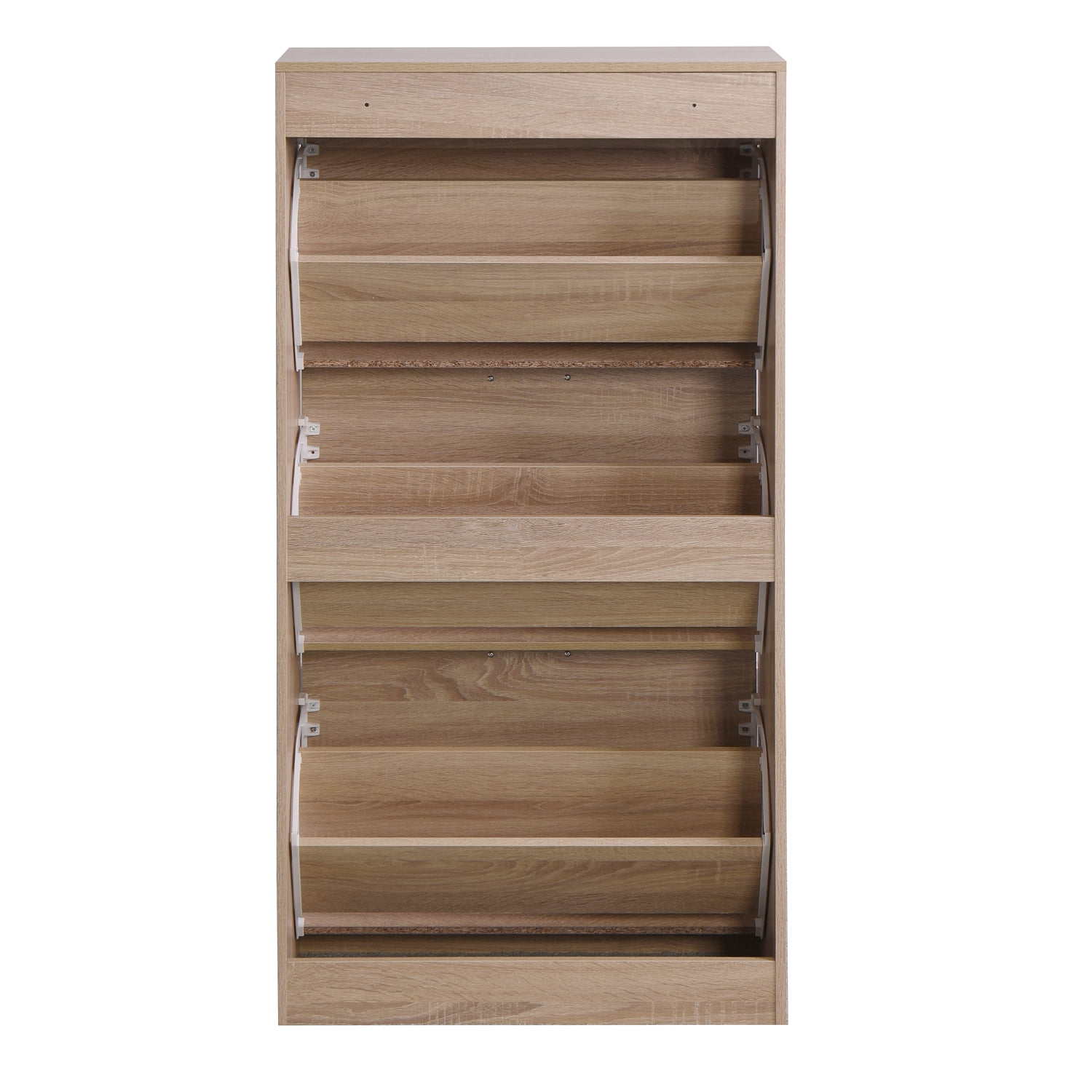 MAYEERTY 3-Drawer Shoe Storage Cabinet, 3-Tier Wood Shoe Rack Organizer for Entryway