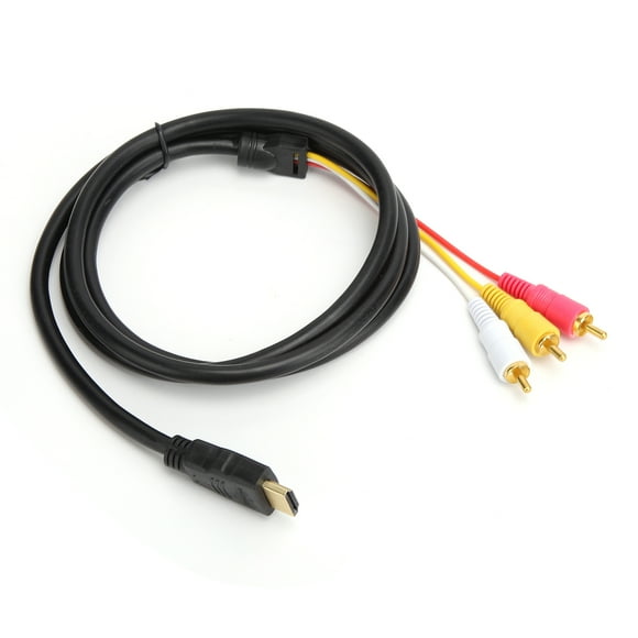 ZOUSSIQI HighDefinition Multimedia Interface to 3 RCA AV Cable Audio Video Cord Line Adapter EL225#42585