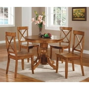 Home Styles 5-Piece Pedestal Dining Set, Cottage Oak