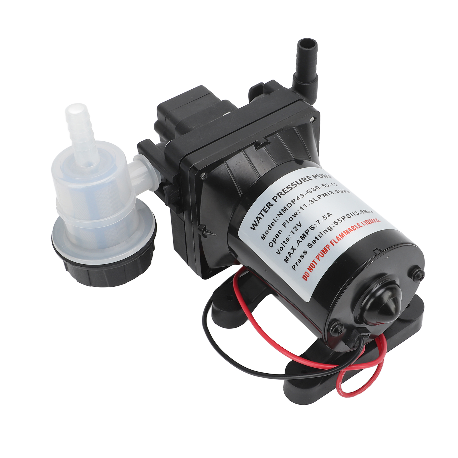 Pompe à Eau 12V Auto-amorçante 4.0GPM/15LPM - 3,1 Bar - Démarrage Auto Pour Camping-car, Bateau, Jardin - Protection Sèche