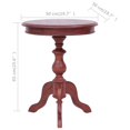 thumbnail image 4 of vidaXL Table d'Appoint Marron 50x50x65 cm Bois Massif d'Acajou, 4 of 4