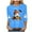 A-Blue, variant on Halloween Shirt Women 3/4 Sleeve Fall Shirts for Women V Neck Pumpkin Ghost Graphic Halloween Thanksgiving Party Tops(Beige,XL)