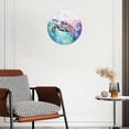 thumbnail image 3 of Decorative Round Wall Clocks Non-Ticking Silent Battery Operated Clocks with Photo for Bedroom,Living Room-Sea Turtle Ocean Wildlife Watercolor Print(10inch), 3 of 4