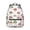 Mushroom and Character, variant on Mushroom and Character White Pattern Backpack for School, Cute School Bag with Adjustable Shoulder Straps and Padded Back, 15.3"x11"x7.1"