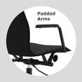 thumbnail image 4 of 2xhome Designer Boss PU Leather with Arms wheels Swivel Tilt Adjustable Executive Mid Century Office Chair High Back Ribbed Modern Work Task Computer Black Desk Chair on Black Base, Set of 1, 1 piece, 4 of 16