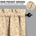 thumbnail image 3 of Thanksgiving Feast Family Gathering Caf Curtains 2 Pack Semi-Sheer, 3 of 4