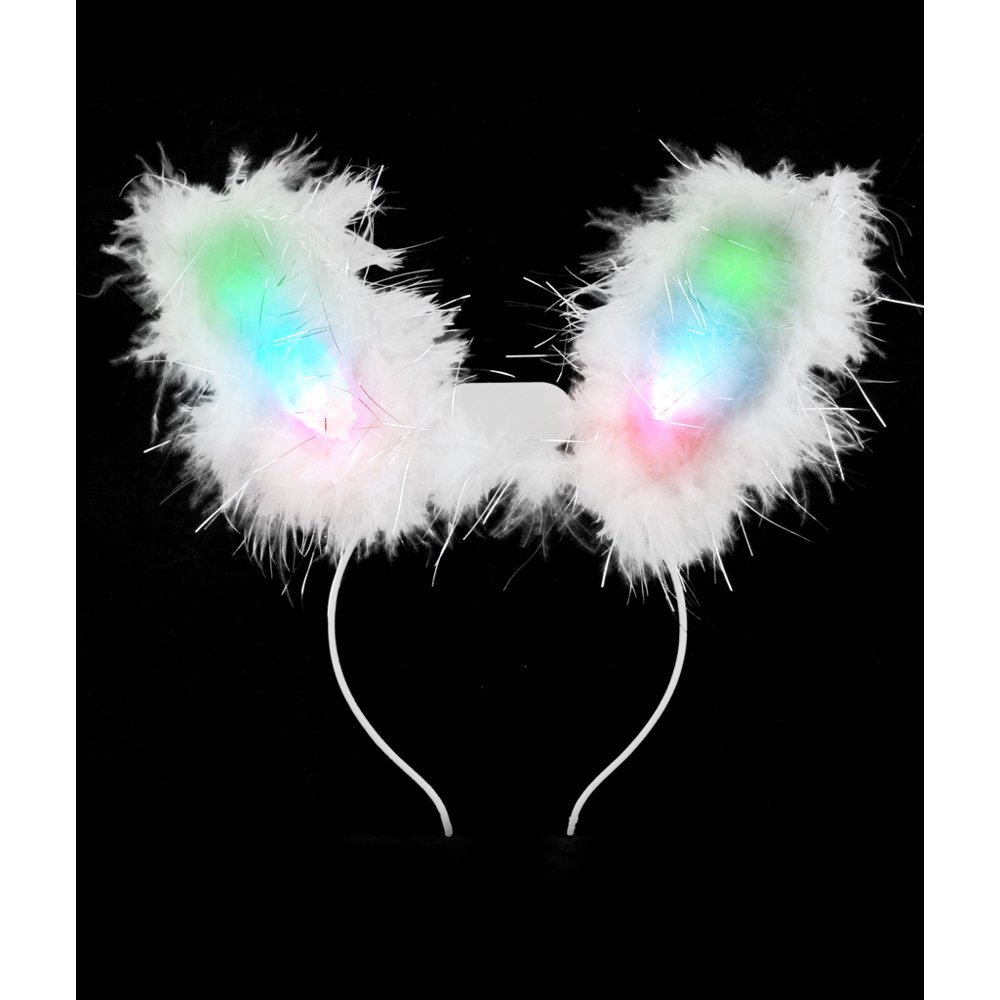 LED Light Up Easter Bunny Ears Headband for Kids' & Adults' Costume