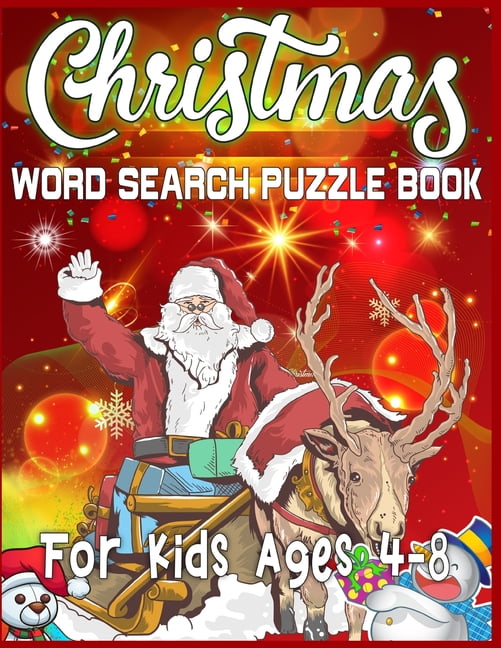 Christmas Word Search Puzzle Book For Kids Ages 4-8 ...