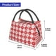 thumbnail image 2 of Easygdp Red Plaid Daisy Bolsa de Almuerzo Insulada Reutilizable, Bolsa de Mano y Bandolera para Oficina, Trabajo, Viajes, 2 of 6