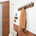 thumbnail image 4 of Coat Rack Wall Mounted Coat Hooks Wall Mounted \u\u Hole to Hole Large Coat Hanger Wall Hook Rack Hooks for Hanging Coats Hats Jacket Clothes Entryway Rustic s, 4 of 9