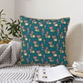 thumbnail image 6 of Haiem Frog and Mushrooms Print Velvet Soft Solid Decorative Square Throw Pillow Covers Set with Elegant Piping Christmas Cushion Case for Sofa Bedroom Car-16"x16", 6 of 8