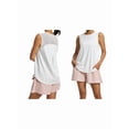 thumbnail image 3 of Womens Workout Tank Tops Back Pleat Loose Fit Sleeveless Yoga Athletic Shirt Soft Cooling Gym Tops White XL, 3 of 6