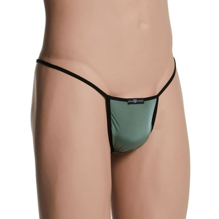 

Men s Gregg Homme 100614 Voyeur Hyperstretch Microfiber Low Rise G-String (Olive M)