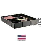 Officemate Deep Drawer Organizer Tray, 8 Compartments, 2 1/4H x 15 1/8W x 11 1/2D, Black
