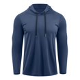 thumbnail image 2 of UDAUDU Men's Long Sleeve Hoodie Drawstring Pullover Lightweight Men's Athletic Workout Gym Hooded Sweatshirts XL, 2 of 5