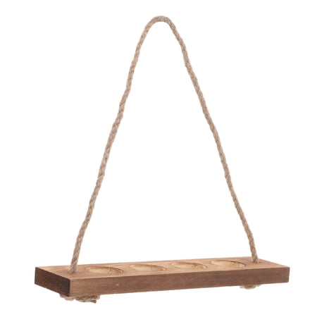 OULII Indoor Hydroponic Planter on Wooden Test Tube Holder for Plant Propagation and Display
