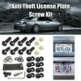 thumbnail image 4 of Front License Plate Mounting Kit, Anti Theft Auto Security License Plate Screws Accessories Stainless Steel Screws,Universal Bumper Car Tag Frame Mount Adapter with Stainless Steel Screw Cap, 4 of 9