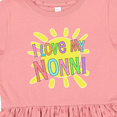 thumbnail image 4 of Inktastic I Love My Nonni Sun and Rainbow Letters Girls Toddler Dress, 4 of 5
