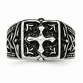 thumbnail image 4 of Stainless Steel Antiqued Cross Ring Size: 9; for Adults and Teens; for Women and Men, 4 of 7
