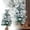 B, variant on 19.7 Inch Artificial Christmas Tree with LED Lights, Pre-Decorated Mini Tabletop Xmas Tree with Ornaments, Bow, and Snow, Holiday Decor for Home and Business
