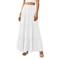 thumbnail image 5 of Boho Skirts for Women Summer Trendy Flowy A Line Tiered Skirt Beach Vacation Maxi Skirt L, 5 of 8