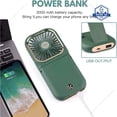 thumbnail image 4 of Ventilador Portátil 3000mAh De Cuello Colgante Plegable Multifuncional Carga Kipas De Mano Mini De 3 Velocidades De Escritorio Bolsillo Banco De Energía Pequeño, 4 of 4