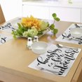 thumbnail image 4 of Ambesonne Adventure Place Mats Set of 4, Journey Words Art, Standard Size, Black White, 4 of 6