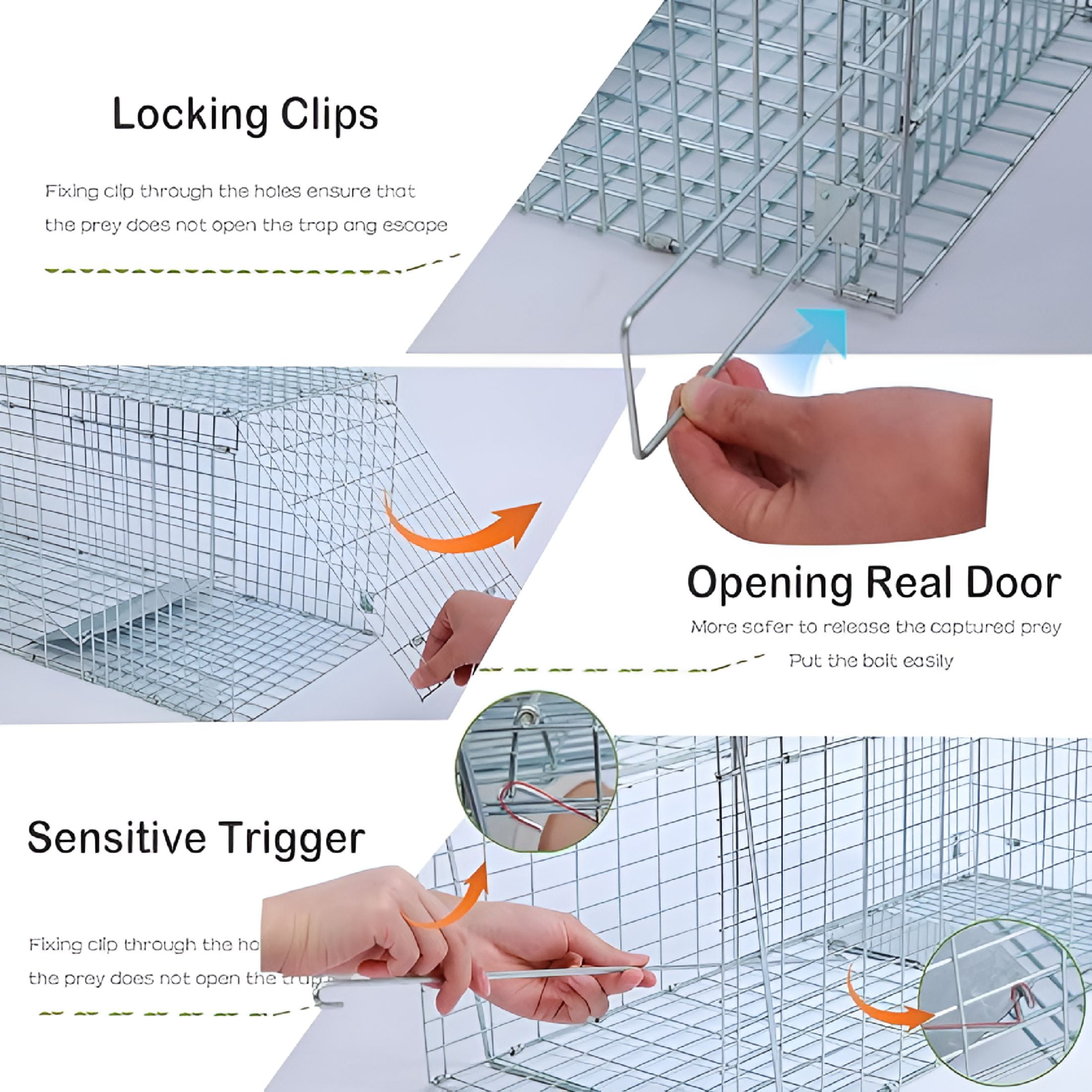 ACDANC 2026 New Mousetrap 24Inch Foldable Humane Live Animal Trap Cage for Squirrel,Rat,Bunny,Mink No-Kill Bait Trapping Kit Catch and Release