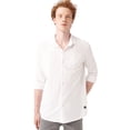 thumbnail image 3 of Avva Men's 100% Cotton, Regular Fit, Long Sleeve, Classic Collar, Knitted Fabric Shirt, X-Large, White, 3 of 7