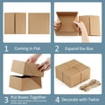 thumbnail image 4 of ValBox Premium Gift Boxes 10 Pack 8 x 8 x 4 Brown Paper Gift Boxes with 20 Meters Hemp Rope for Christmas Gifts, Bridesmaid Proposal Boxes, Easy Assemble Boxes, 4 of 4