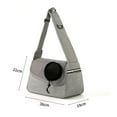 thumbnail image 2 of Dog Cat One shoulder Crossbody Pet Bag Breathable Mesh Travel Portable Cat Bag Light grey, 2 of 5