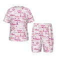 thumbnail image 1 of Fotbe Breast Cancer Ribbons Awareness Pijama Estampada de 2 Piezas para Niños – Ropa de Dormir de Manga Corta Cómoda para Niños y Niñas, Camiseta y Shorts de Algodón-Medium, 1 of 6