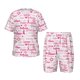 thumbnail image 1 of Balery Breast Cancer Ribbons Awareness Conjunto de Pijama Infantil de Manga Corta con Estampado – Ropa de Dormir de Algodón Suave-XX-Large, 1 of 6