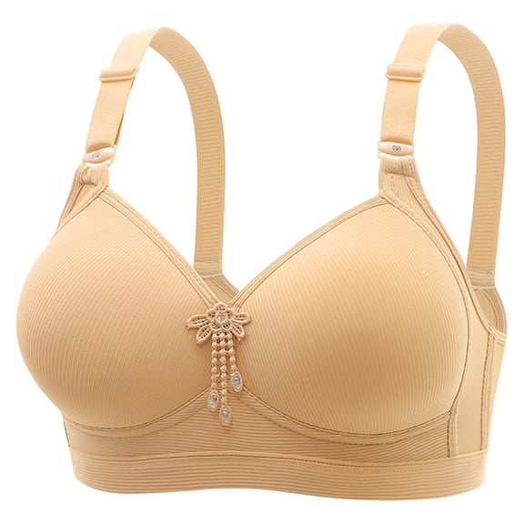 Wdgfv Comfort Wireless Support Bra for Women with Adjustable Upper Design and Advanced Wicking Breathable Fabric Yellow 36