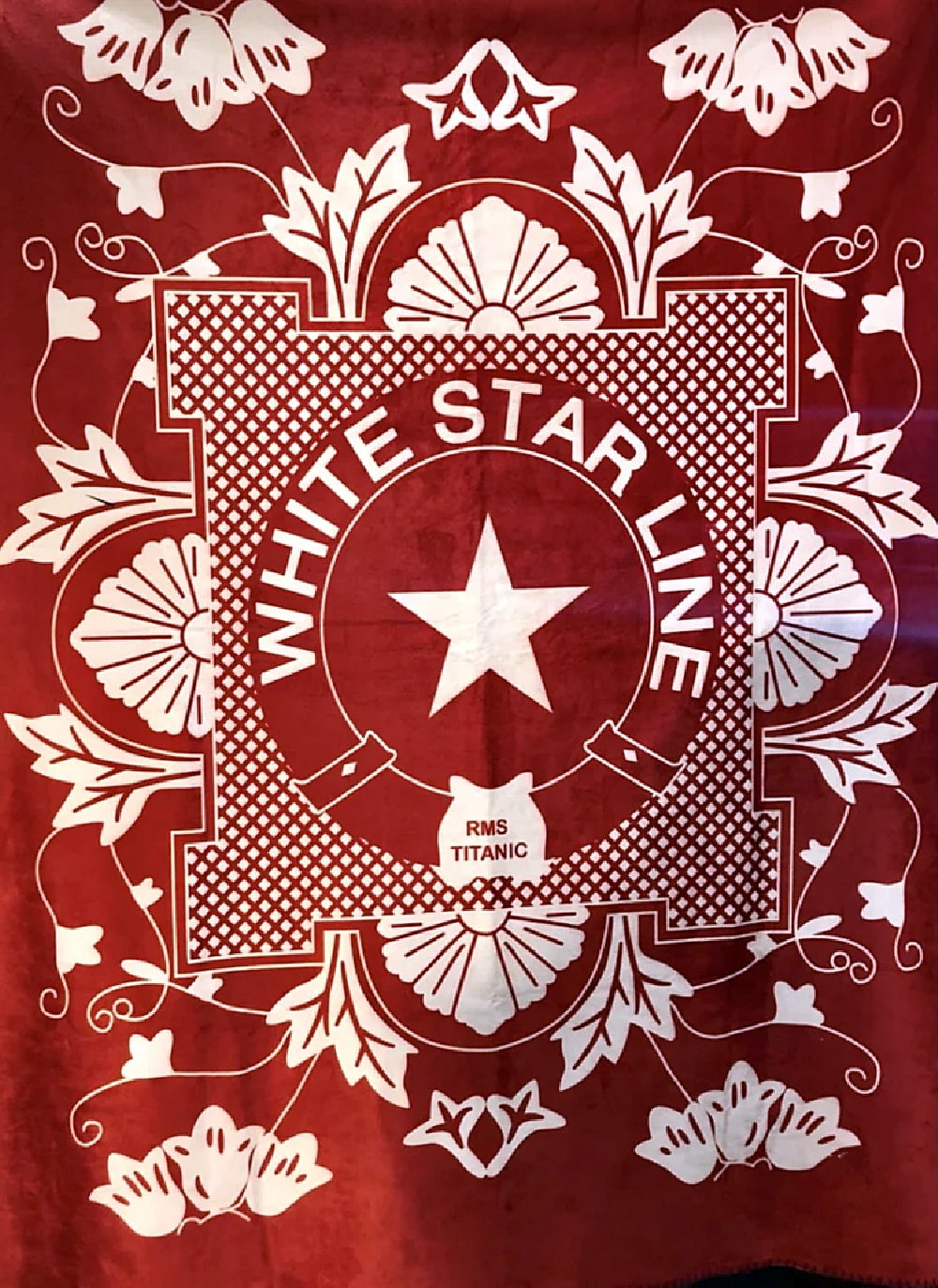 White Star Line Titanic Replica Third Class 50" X 60" Sherpa Blanket