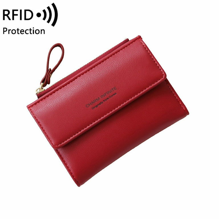 Small Wallet for Women Bifold Leather Mini Purse Short Wallet