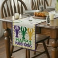 thumbnail image 2 of Smile Crayfish Beads Happy Mardi Gras Carnival Table Runner for Kitchen Dining Room 13 x 72 Inch, 2 of 7