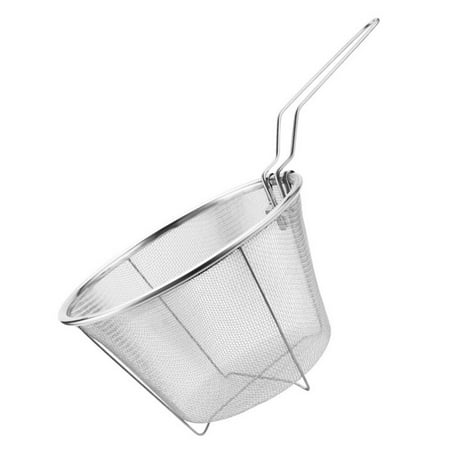 

1Pc Stainless Steel Frying Basket Practical Folding Fried Basket Strainer