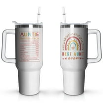 Cool Aunt Club Coffee Tumbler 40Oz, Best Aunt Gifts From Niece Nephew for Birthday, Mothers Day, Presents for First Time & Best Auntie Ever, New Aunty Cup with Handle Straw, Funny Drinking Mug Ideas