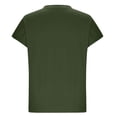 thumbnail image 6 of ClodeEU Womens Lightweight V Neck Short Sleeve T Shirts,Casual Trendy Basic Loose Fit Tees Army Green,Womens Plus XXL, 6 of 8