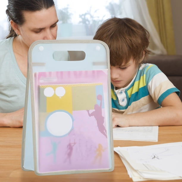 Bolsa de almacenamiento portátil transparente, bolsa de papel para exámenes de gran capacidad, material transparente impermeable, bolso de mano portátil para estudiantes universitarios, para
