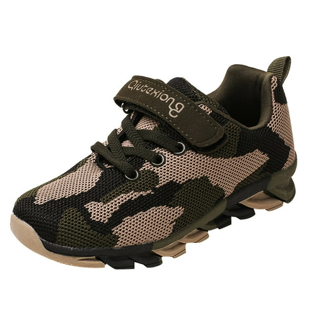 Chaussures Garçon Mode Garçon Grand Garçon Camouflage en Maille Respirantes Confortables Espadrilles Décontractées Chaussures